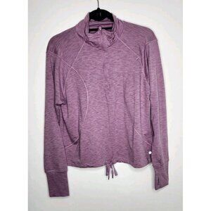 Apana Quarter Zip  Long Sleeve Purple Pullover Yoga Jacket Size L